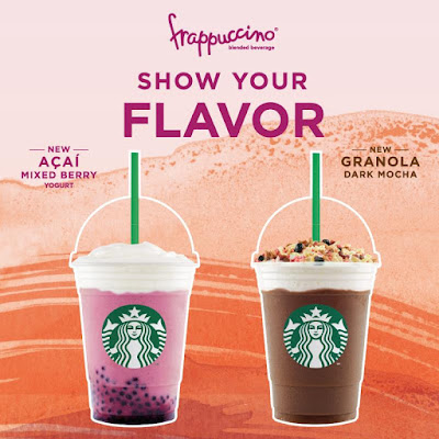 Starbucks Granola Dark Mocha Frappuccino or Acai Mixed Berry Yogurt Frappuccino