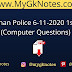 Rajasthan Police Exam 6 Nov. 2020 Frist Shift (Answer Key)
