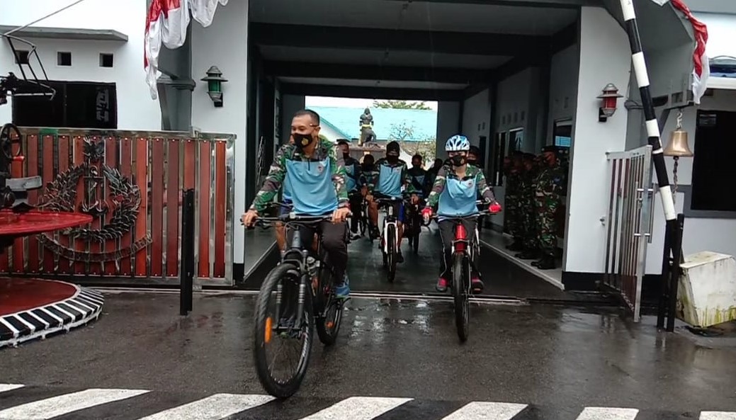 Ditengah Pandemi Covid-19, TNI Bersama Jurnalis Bersepeda Bersama Untuk Meningkatkan Imunitas Tubuh