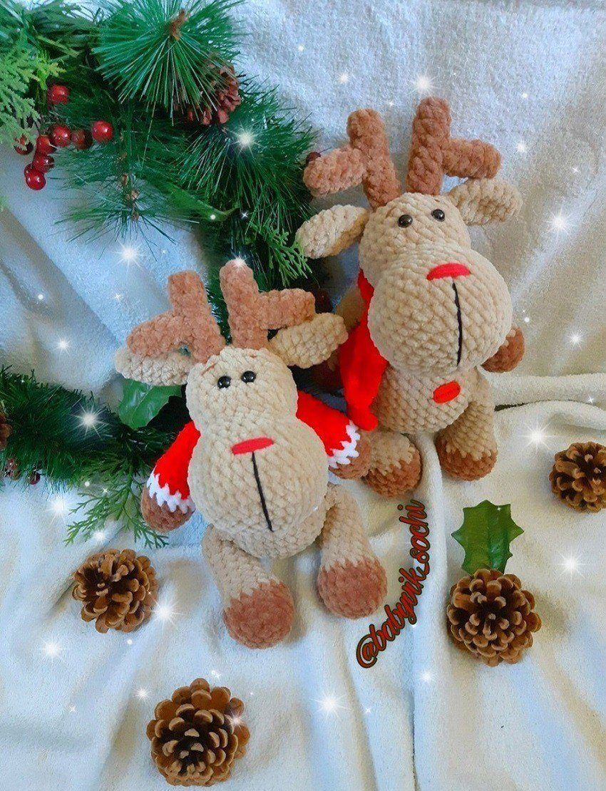 Crochet reindeers amigurumi