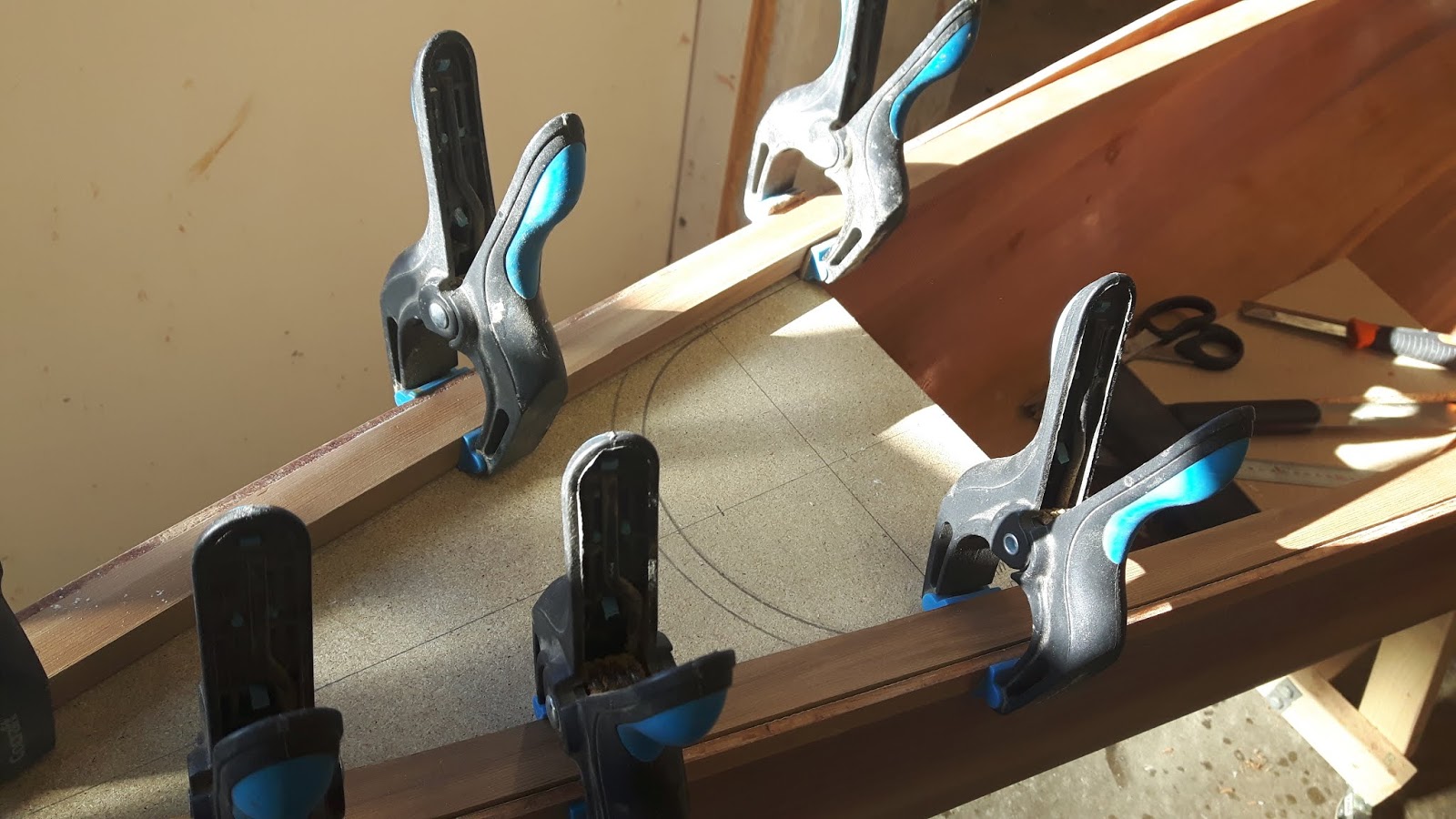 Lod is building an Ashes Solo Day singel canoe Inside gunnel fitted