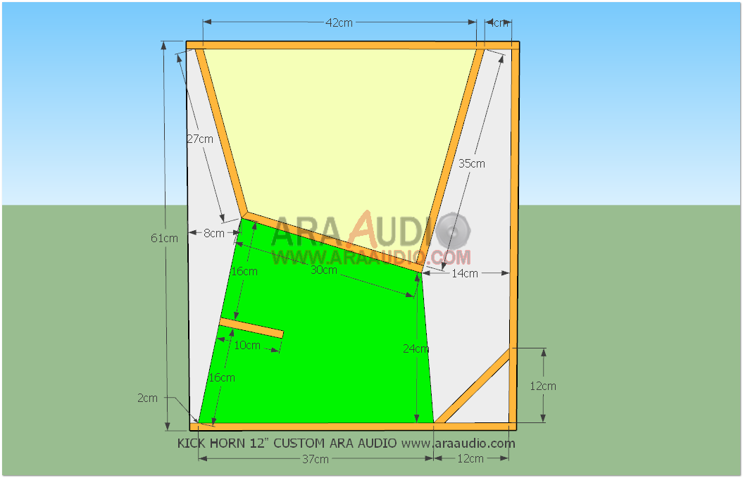cerwin vega box w length height pattern