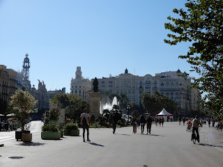 バレンシアの市庁舎前の広場