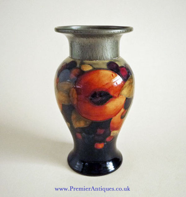 Premier Antiques William Moorcroft 'Pomegranate' Vase with Tudric