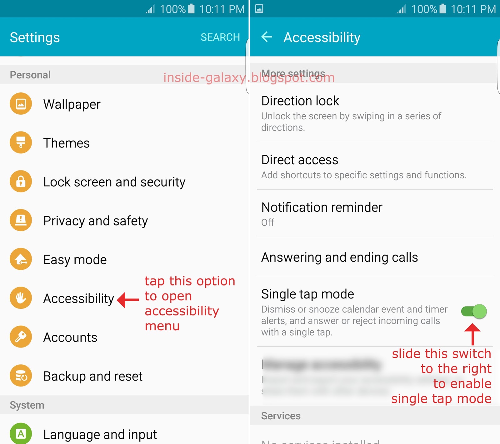 Inside Galaxy Samsung Galaxy S6 Edge How to Enable and Use Single Tap