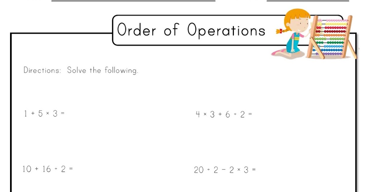 Order Of Operations order-of-operations