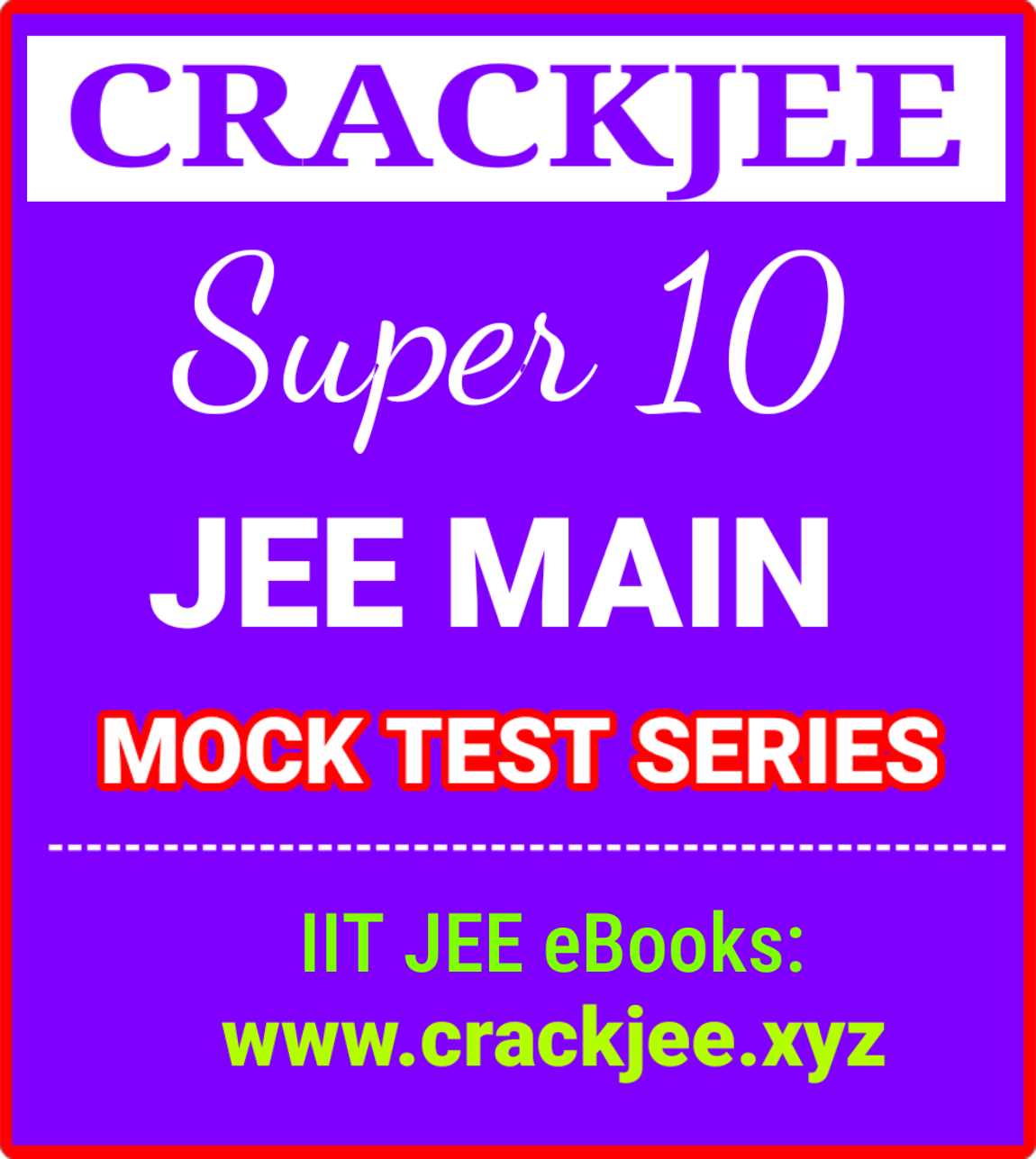 JEE Main And Advanced Mock Test Series 2020 CrackJee