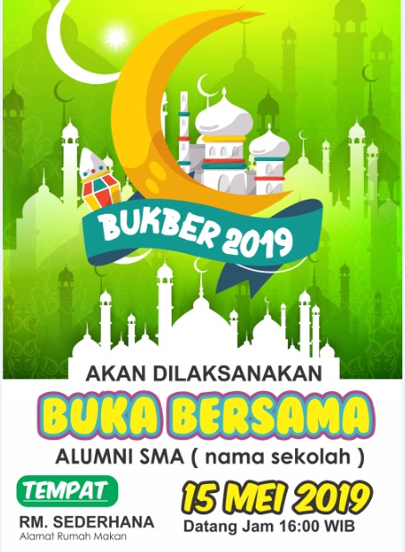 Kumpulan Contoh Desain Undangan Bukber Buka Bersama