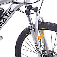 Front suspension on Cyclamatic Power Plus CX1 Electric Mountain Bike