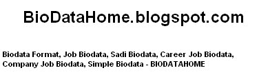 Biodata Format, Job Biodata, Sadi Biodata, Career Job Biodata, Company Job Biodata, Simple Biodata