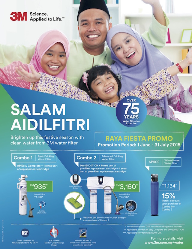 Raya promotion by 3M Malaysia for their water filters