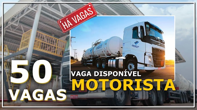 Masut Transportes abre 50 vagas para Motorista em 6 Estados 