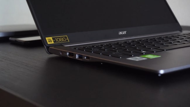 An all-metal build of this Acer Swift 3 SF314-57G laptop.
