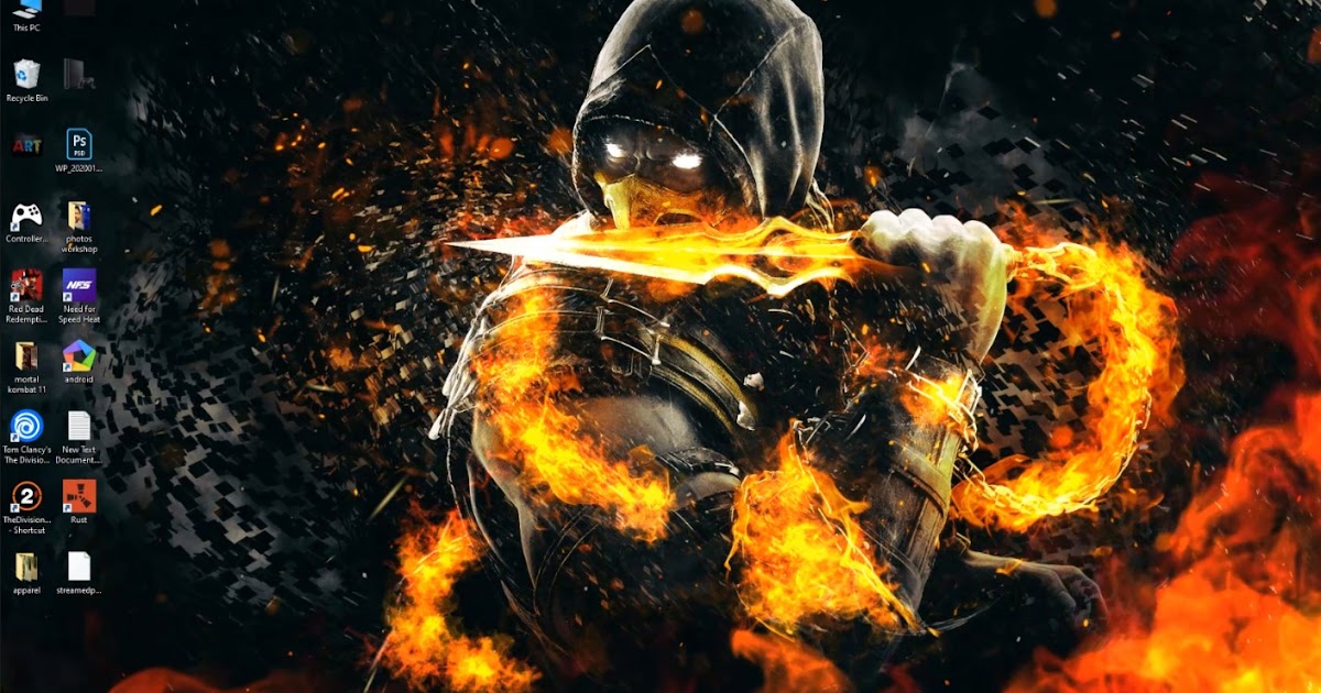 wallpaper engine Scorpion Mortal Kombat free download