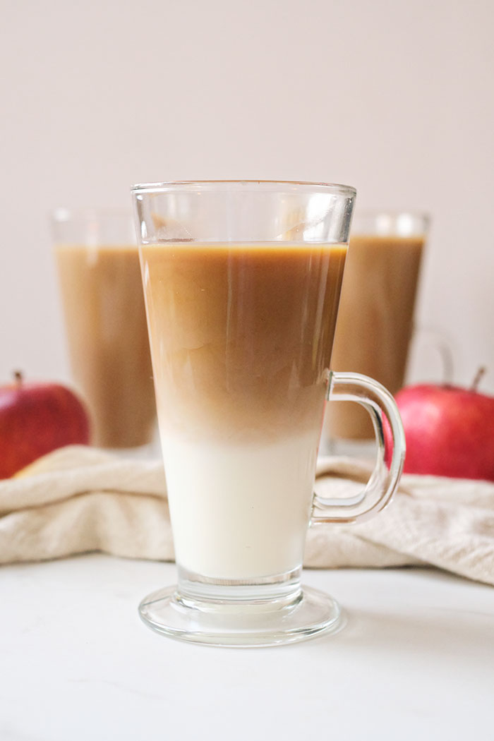 Healthy Apple Crisp Macchiato Recipe Iced or Hot (Sugar Free, Vegan) Everything Pretty
