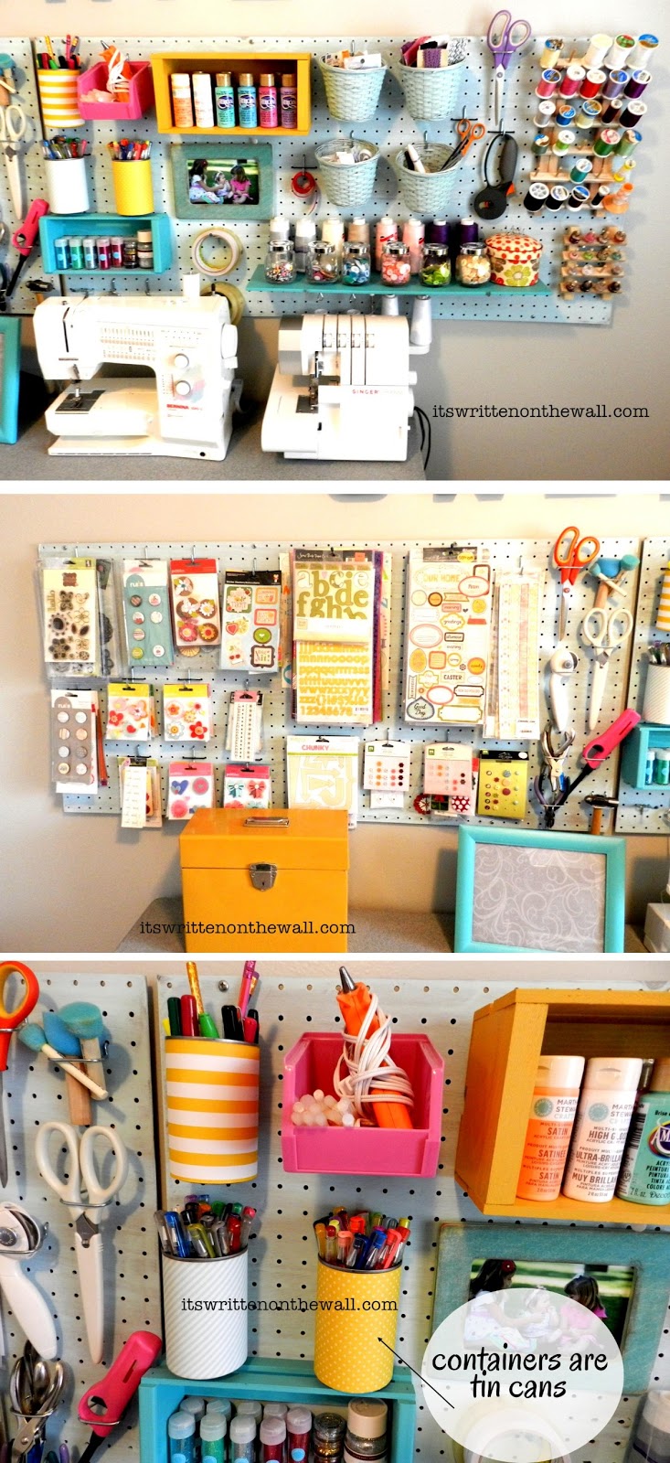 It's Written on the Wall: Craft Room Organizing Ideas-How to Use That ...