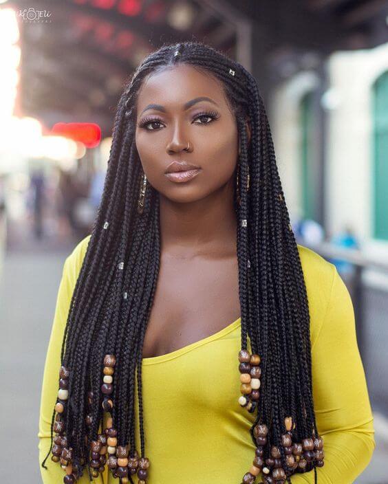 23+ Accessorized Fishtail Braids Hairstyles For Black Women - Fashionuki