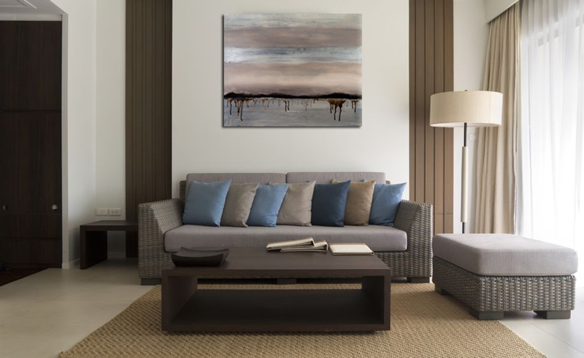 Wandbilder Acrylbilder Leinwandbilder Handgemalt Erde Abstraktes