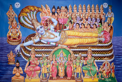 Sheshashayi Vishnu Worshipped by Gods