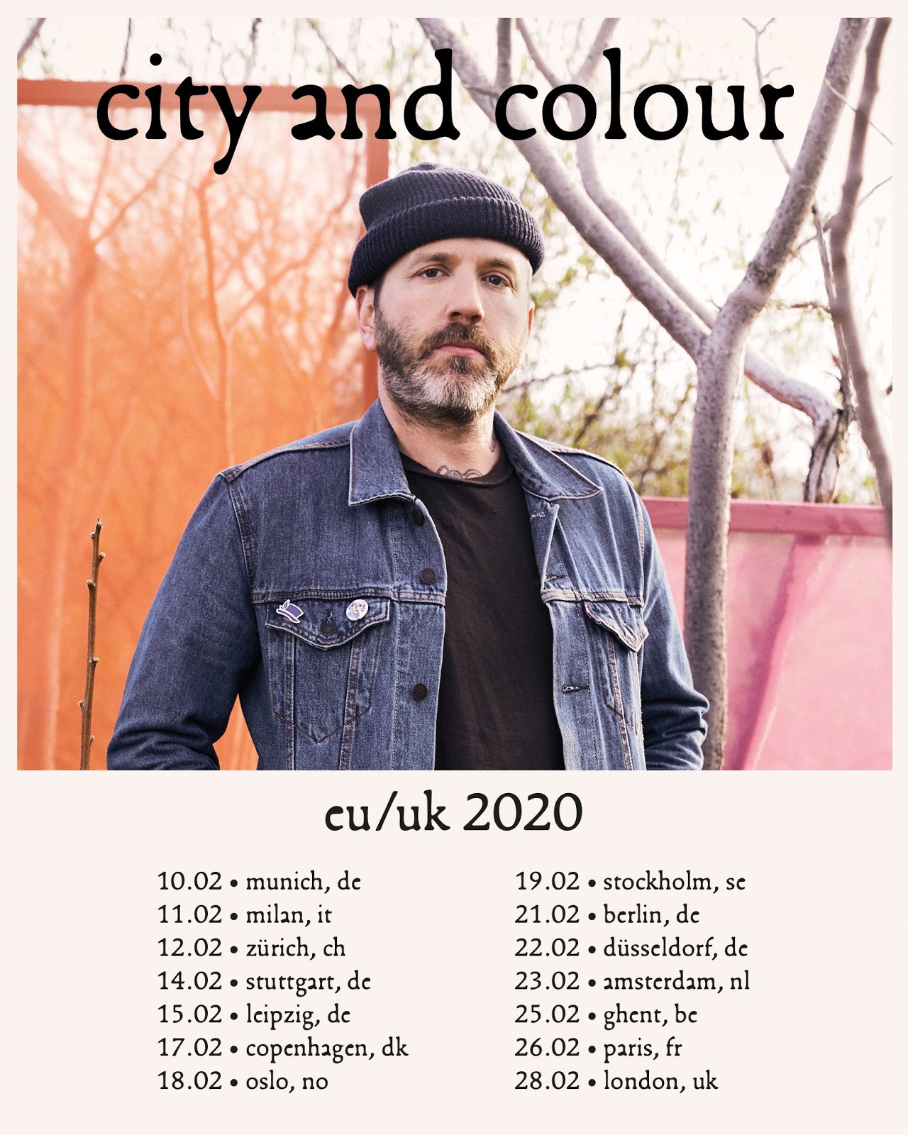 CITY AND COLOUR Announces European and UK Tour Plays