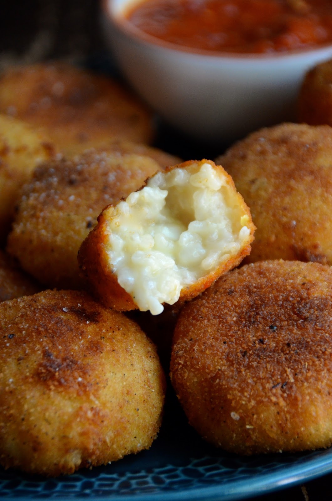 Mozzarella Arancini with Spicy Arrabiata Sauce Always Order Dessert