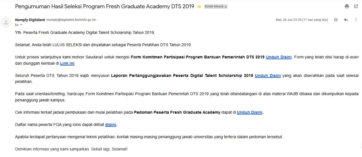 Part 1 Pengalaman Digital Talent Scholarship 2019 Pendaftaran Lulus Sebagai Peserta Dts Ketikan Tak Disengaja