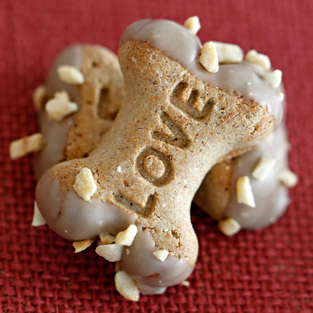 Dalmatian DIY {RECIPE} Carob Dipped Dog Biscuits with Peanut Sprinkles