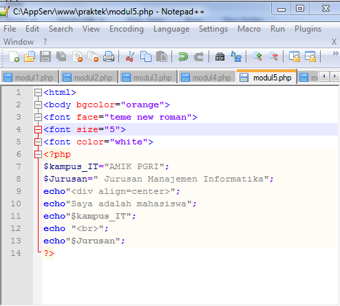 MODUL 1 PENGENALAN BAHASA PEMOGRAMAN PHP PEMOGRAMAN TERSTRUKTUR | My Blog