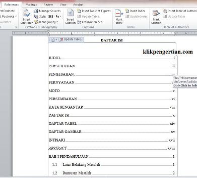 Cara Cepat Membuat Daftar Isi Otomatis dan Rapi Cara Cepat Membuat Daftar Isi Otomatis dan Rapi