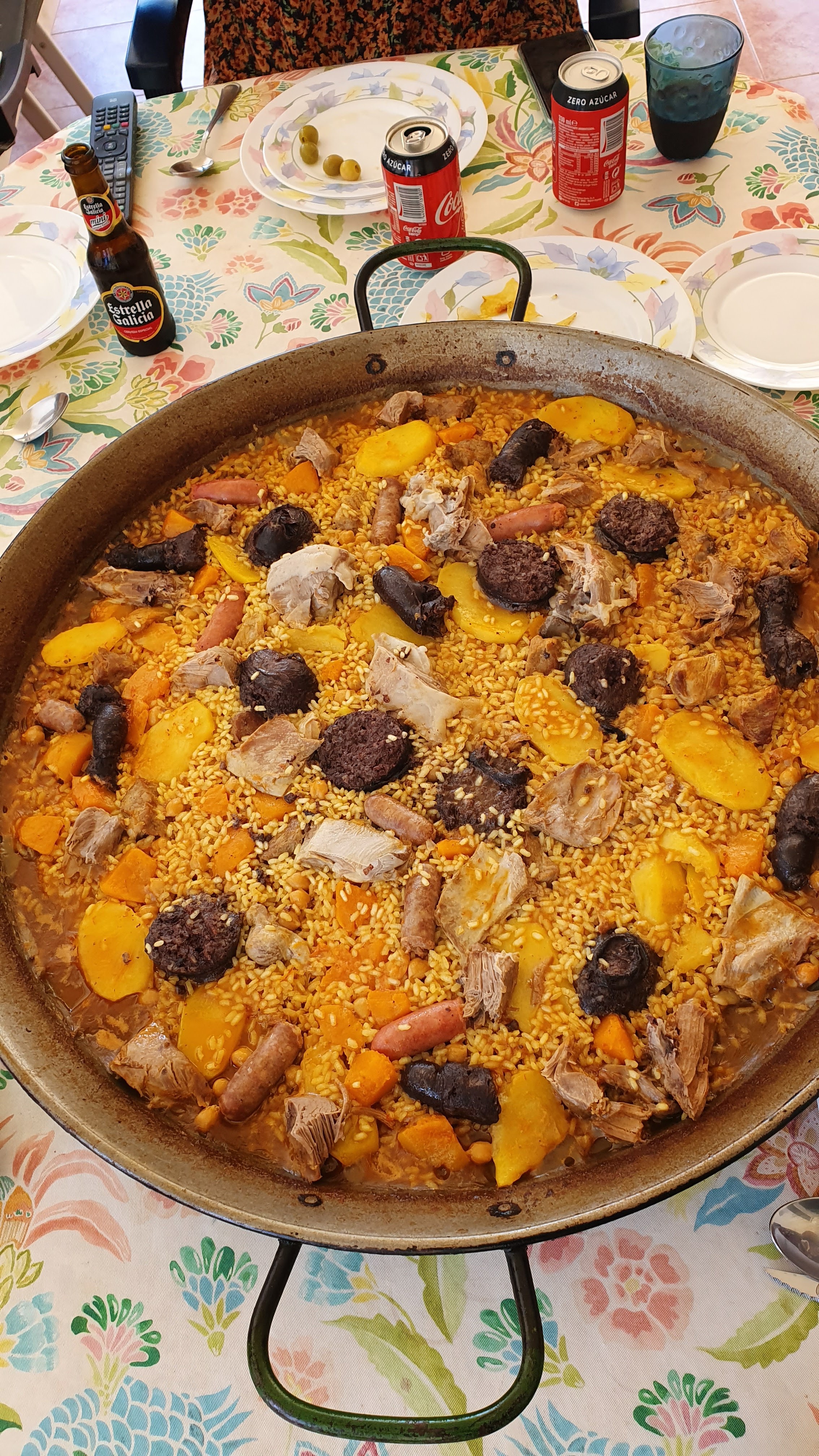 Arroz al horno en paella