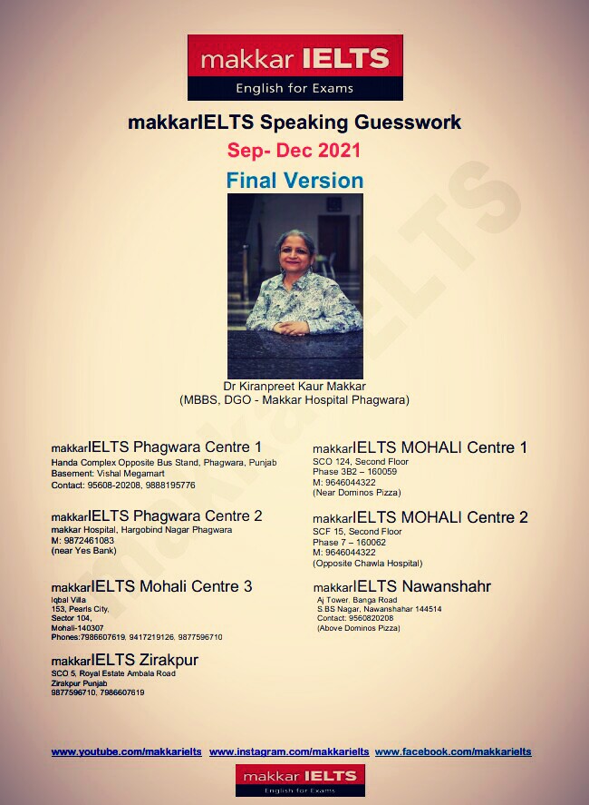 SPEAKING Makkar IELTS Jan to Apr 2022 PDF free download Makkar IELTS Speaking Jan to Apr 2022 SPEAKING Makkar IELTS Jan to Apr 2022 PDF free download Makkar IELTS Speaking Jan to Apr 2022