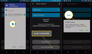 Select "Flash to Recovery" and then tap on Confirm