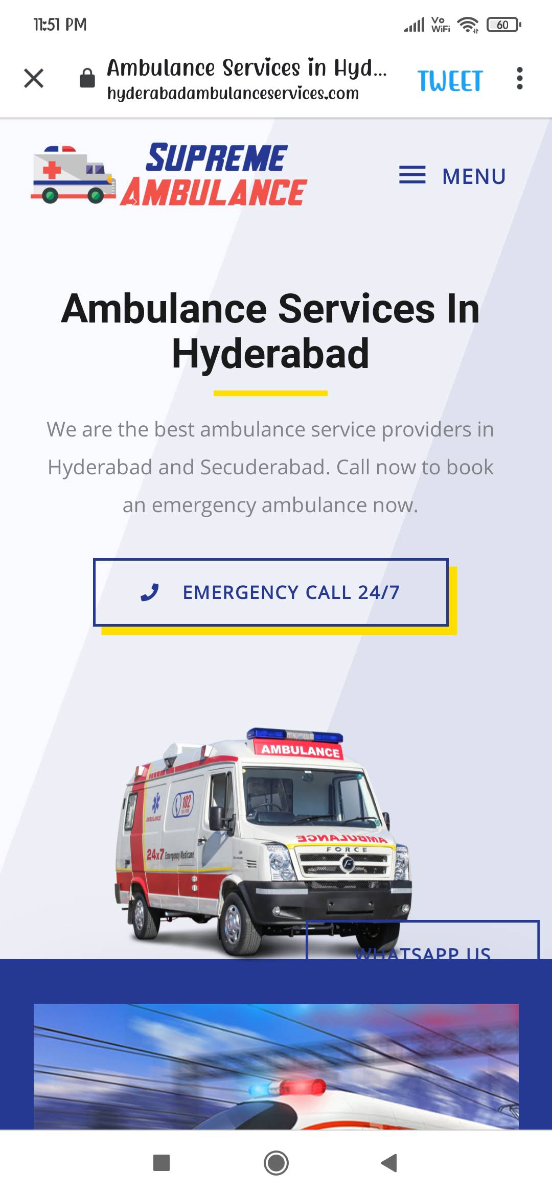 Hyderabad ambulance services
