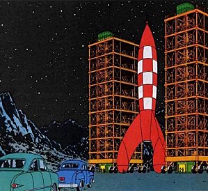 Montre Collector Tintin - Fusée Objectif Lune - Hergé Moulinsart - Coffret D'origine