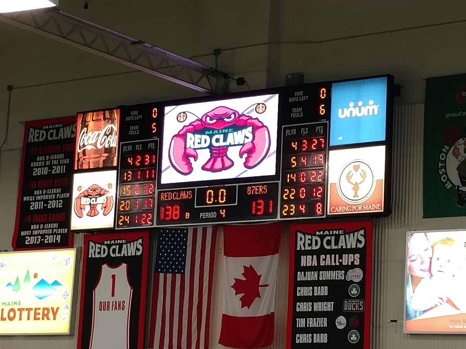 Sports Road Trips: Delaware 87ers 131 at Maine Red Claws 138 (NBA