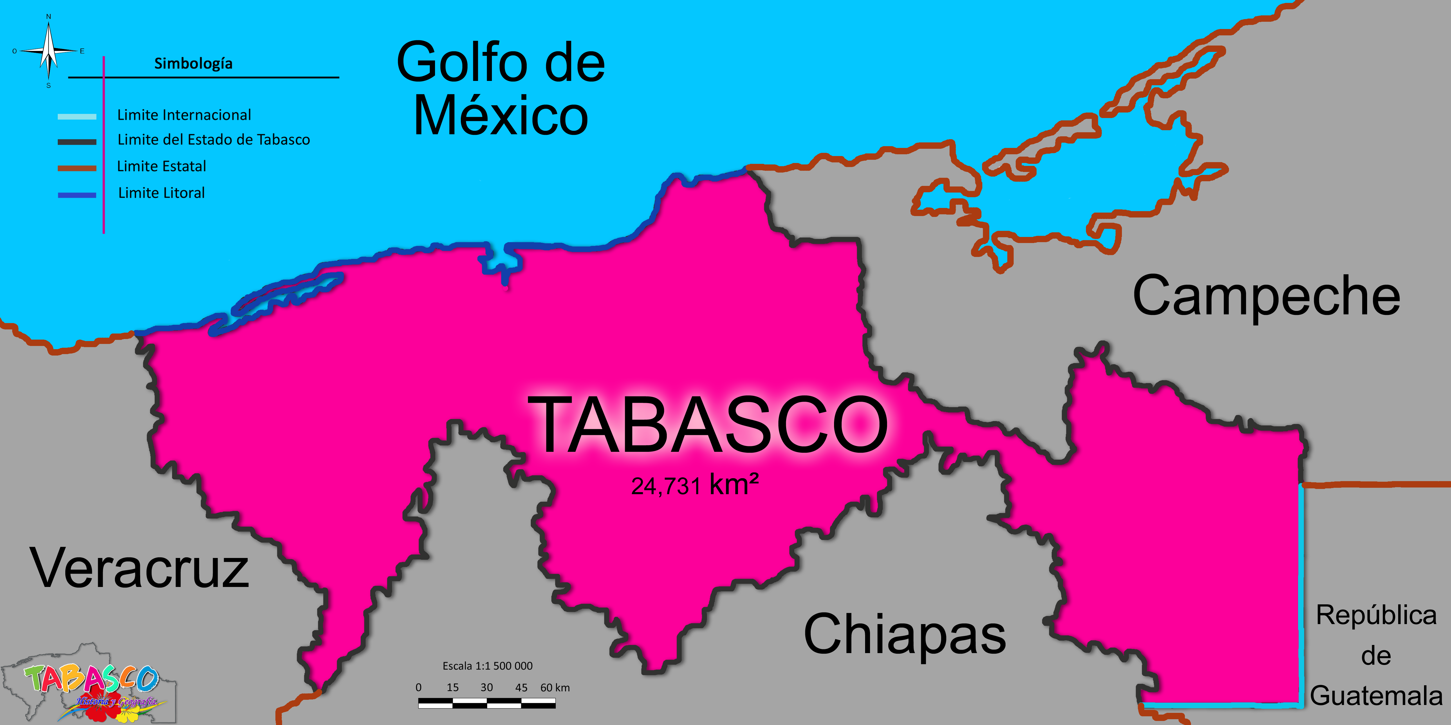 Ubicacion geográfica del estado de Tabasco. Ubicacion geográfica del estado de Tabasco.