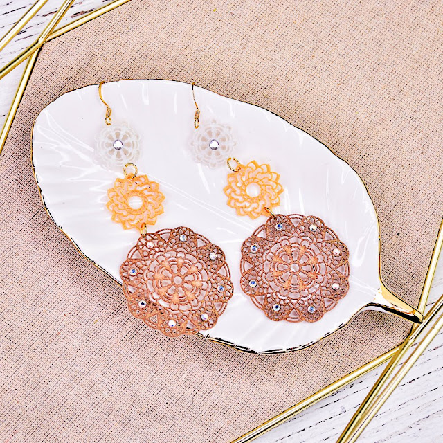 Liquid Polymer Clay Mandala Earrings Tutorial / The Beading Gem