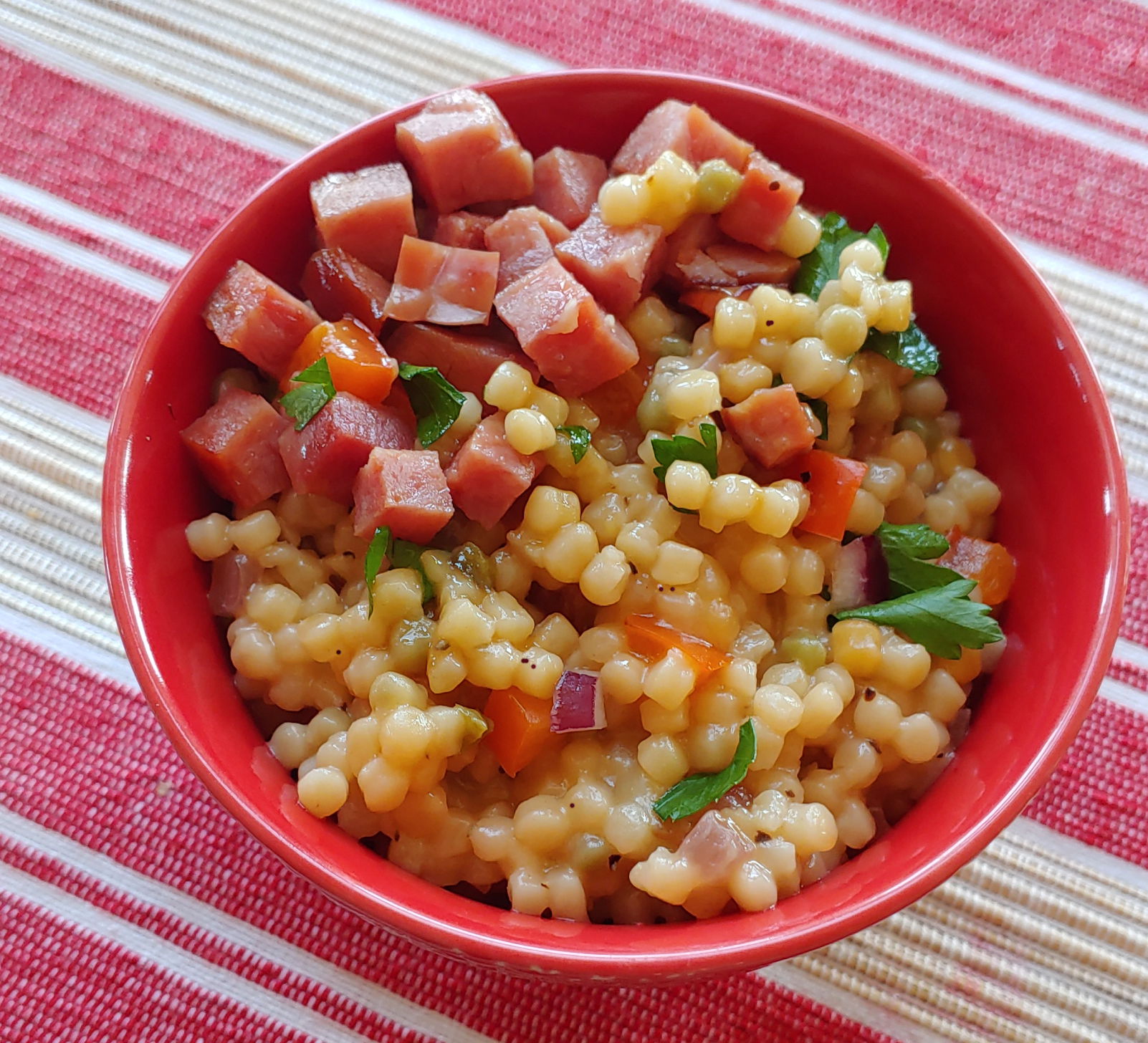 A Savory Table Couscous with Peppers & Onion