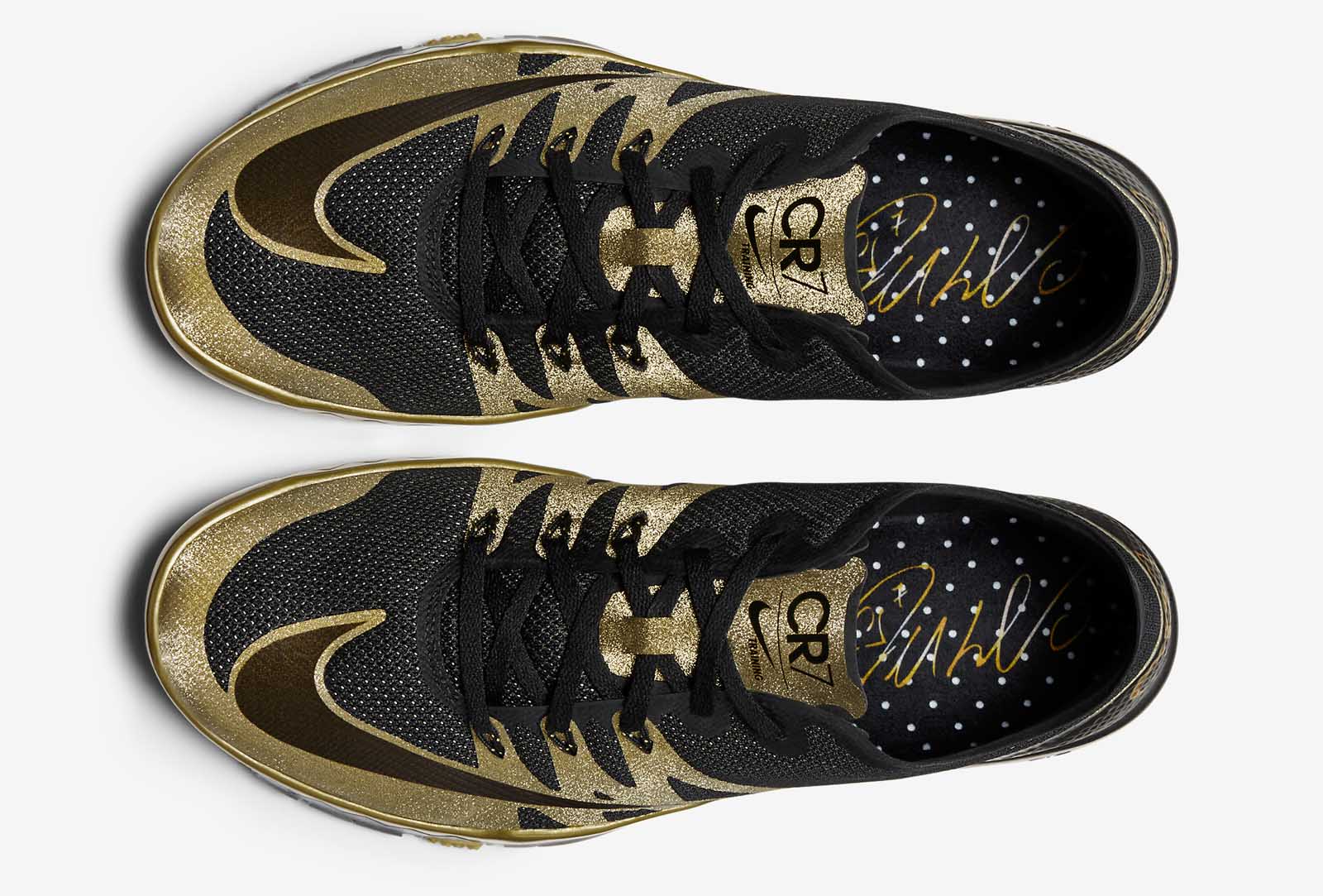 Black / Gold Nike Free Trainer Ronaldo Shoes Released - Footy
