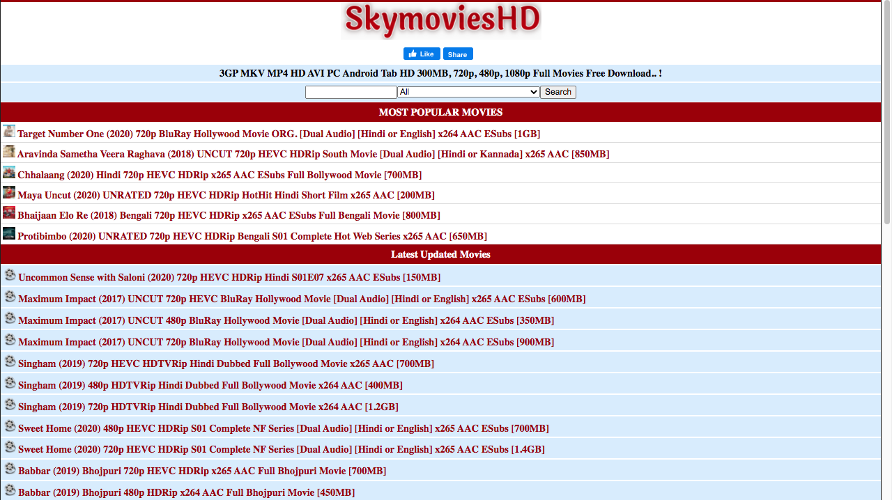 SkyMoviesHD Me Website 2022