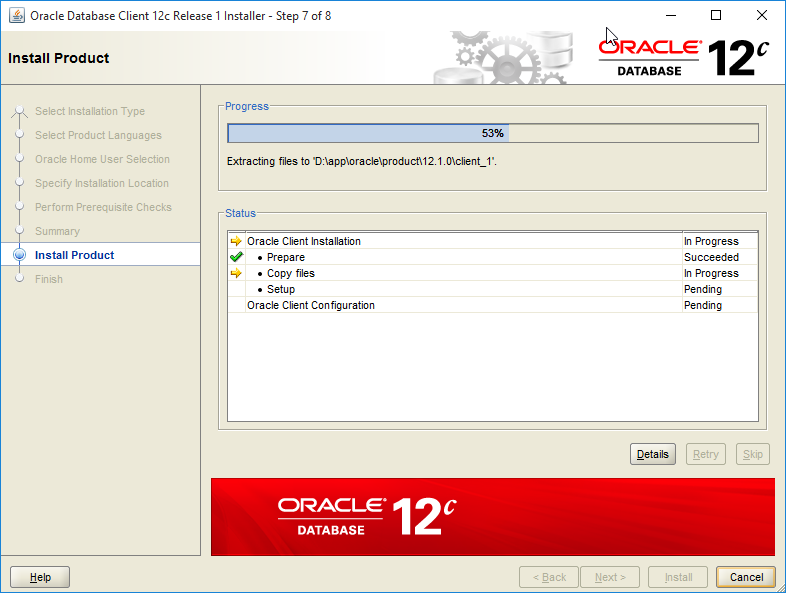 install oracle client