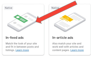 Use infeed adsense ads in blogger step by step