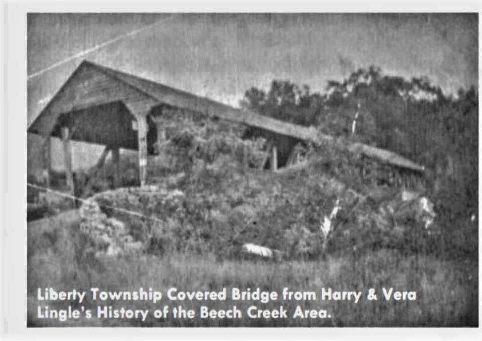 Central Pennsylvania History Beech Creek Covered Bridge Ruins (Clinton County)