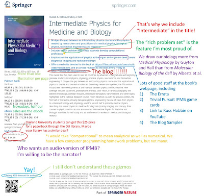The annotated version of Springer's flyer about Intermediate Physics for Medicine and Biology