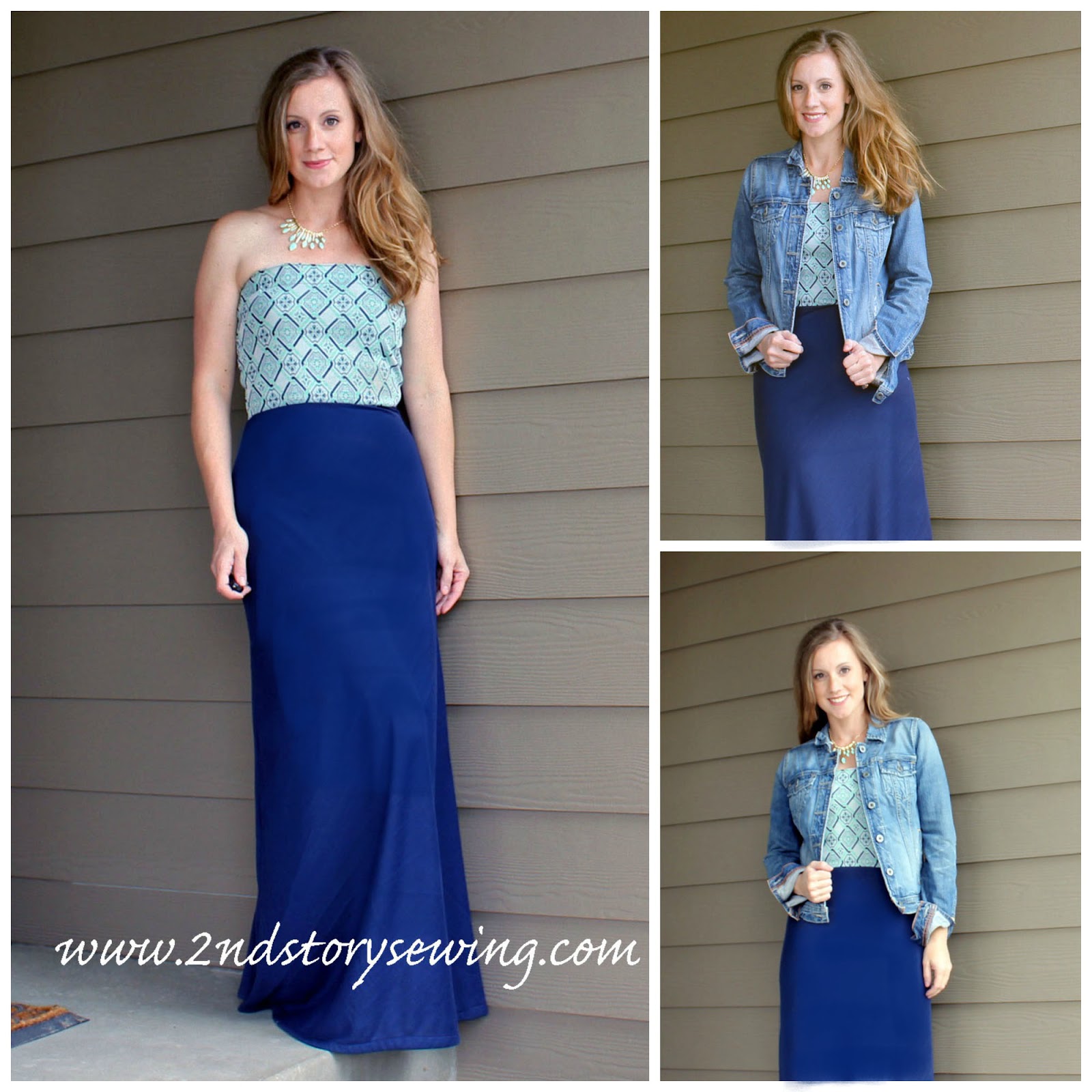 2nd Story Sewing: Strapless Maxi Dress Tutorial