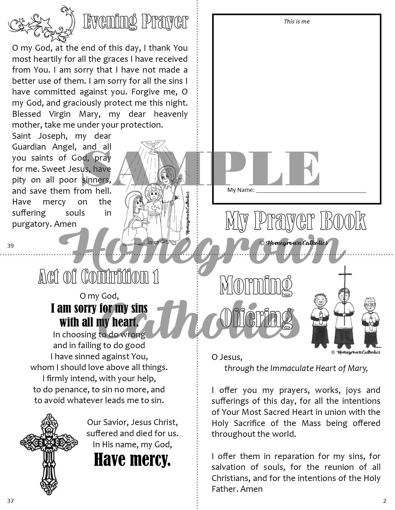 Homegrown Catholics Catholic Children's Prayer Book {Interactive}