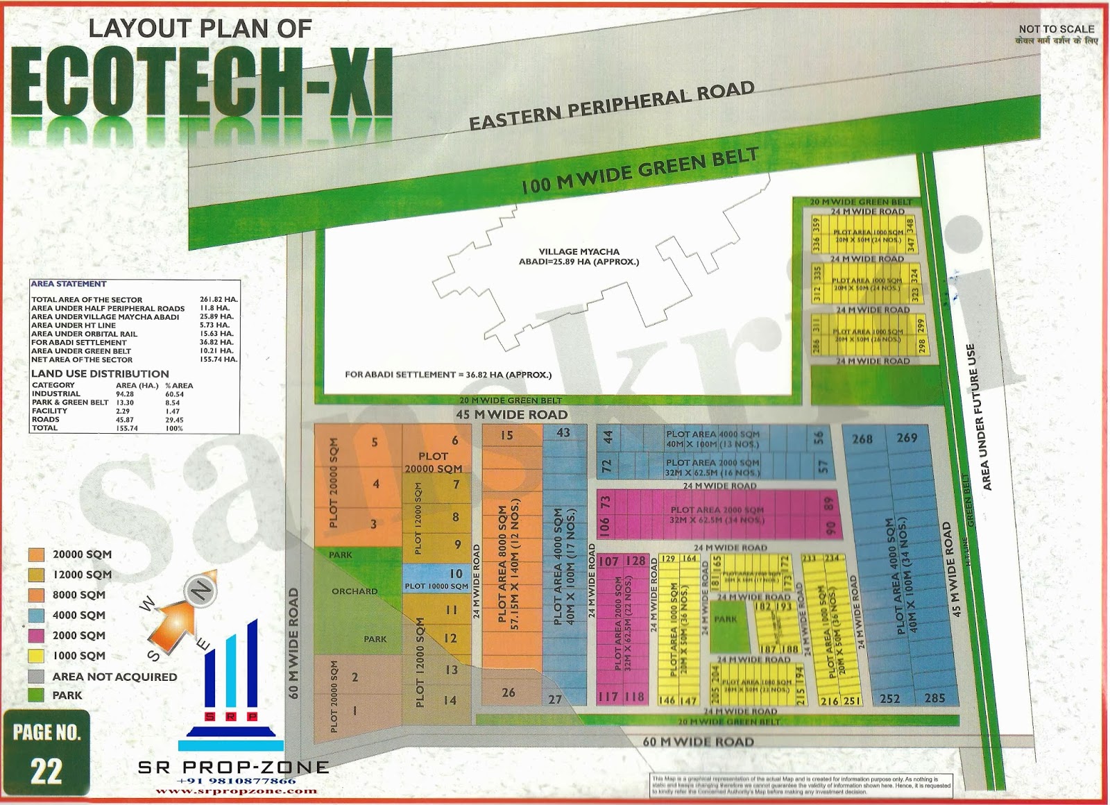 Layout Plan Of EcotechXI Greater Noida HD Map