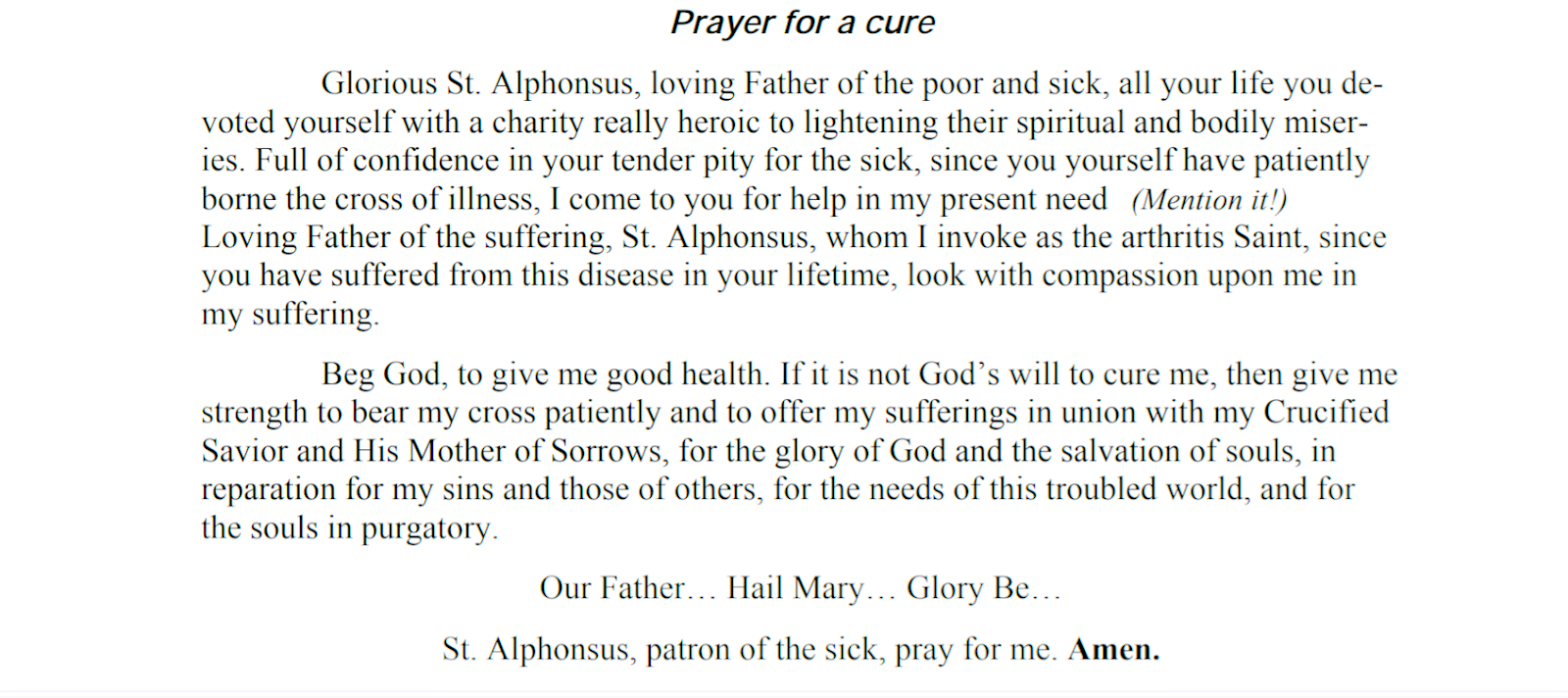 Saint August 1 St. Alphonsus Liguori the Patron of Arthritis