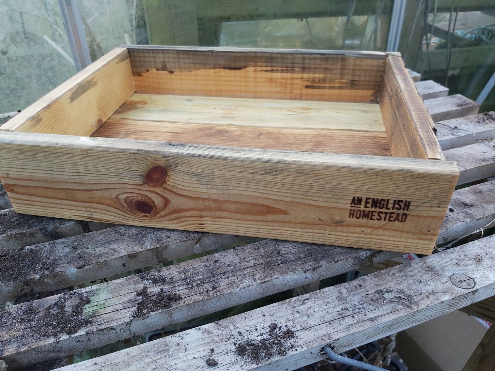 An English Homestead Wooden Seed Trays