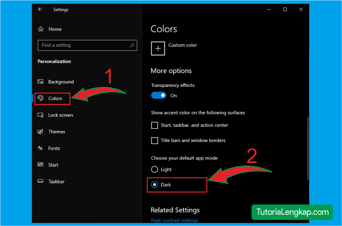 Tutorial Mengaktifkan dan Menerapkan Dark Mode Windows 10+ Cara mengaktifkan Dark mode pada Windows Tutorial Mengaktifkan dan Menerapkan Dark Mode Windows 10+